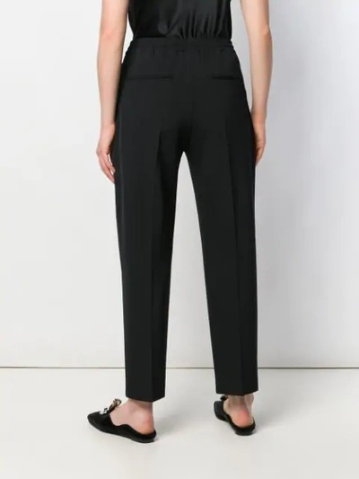 Shop Joseph High-rise Tapered Trousers In Black