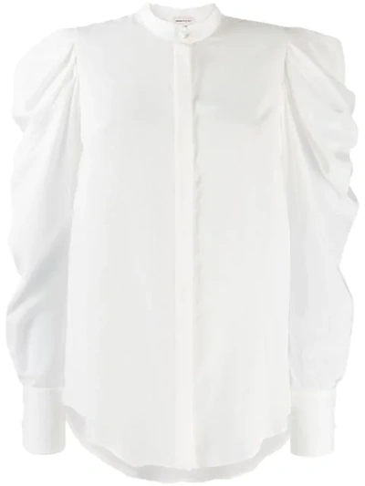 Shop Alexander Mcqueen Puffed-sleeve Shirt In White