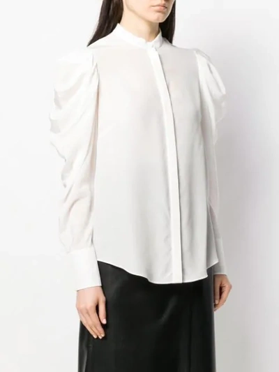 Shop Alexander Mcqueen Puffed-sleeve Shirt In White