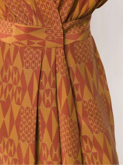 Shop Andrea Marques Kimono Dress - Brown