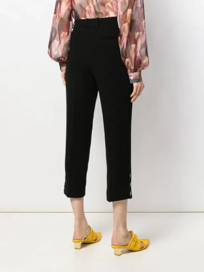 Shop Mulberry Cropped Trousers In Black