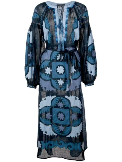 Shop Vita Kin Scarab Midi Dress In Blue