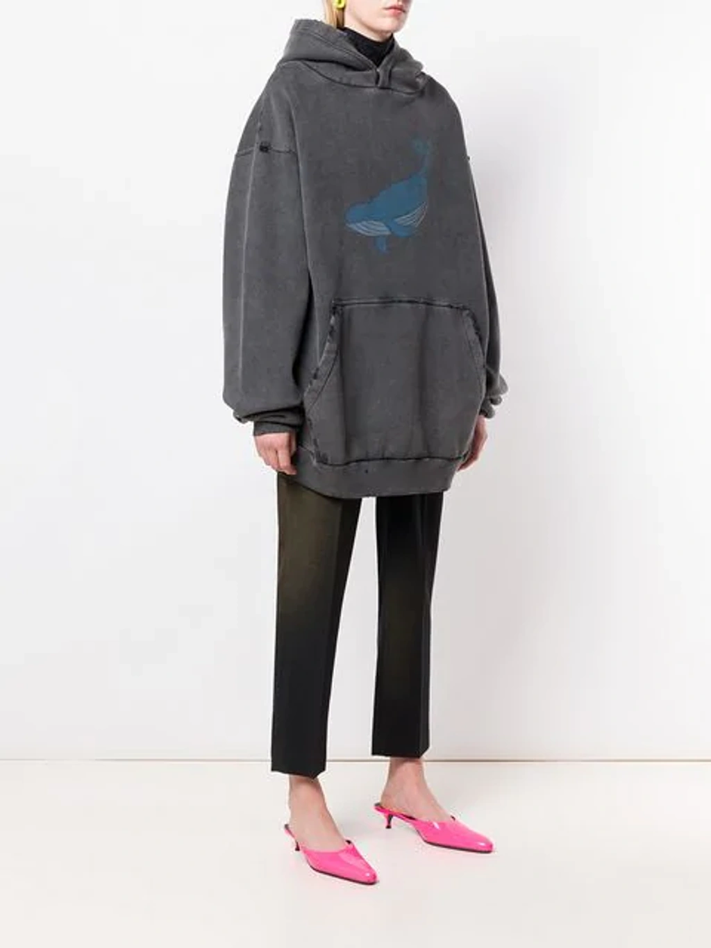 Balenciaga Whale Hoodie In Black ModeSens