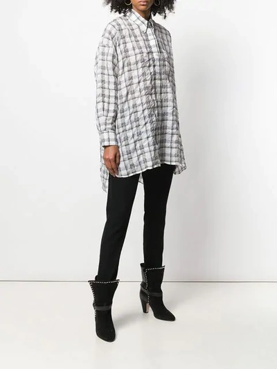 Shop Isabel Marant Oversized Checked Button Up Shirt In Neutrals