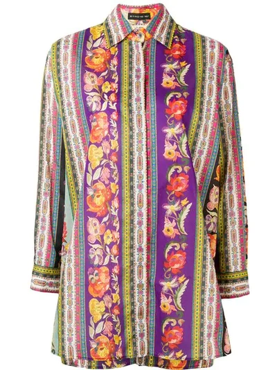 Shop Etro Mixed Prints Shirt In Purple