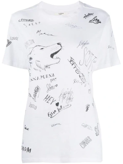 Shop Isabel Marant Étoile Illustrated Print T In White