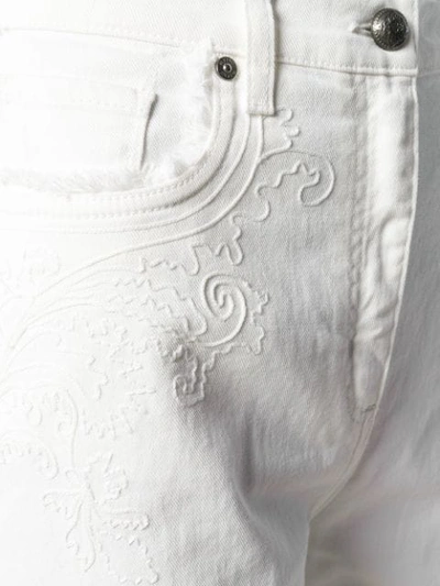 Shop Etro High-waist Jeans In White