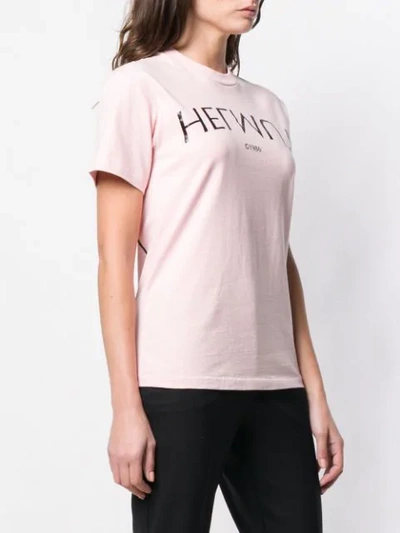 Shop Helmut Lang Logo Hack Little Tee In Pink