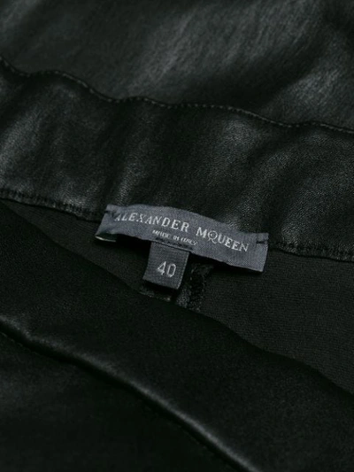 Shop Alexander Mcqueen Enge Lederhose Mit Nieten In Black