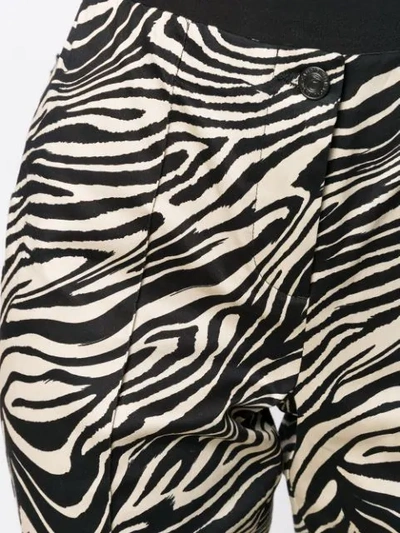 Shop Cambio Jamaica Zebra Stripe Trousers In Neutrals