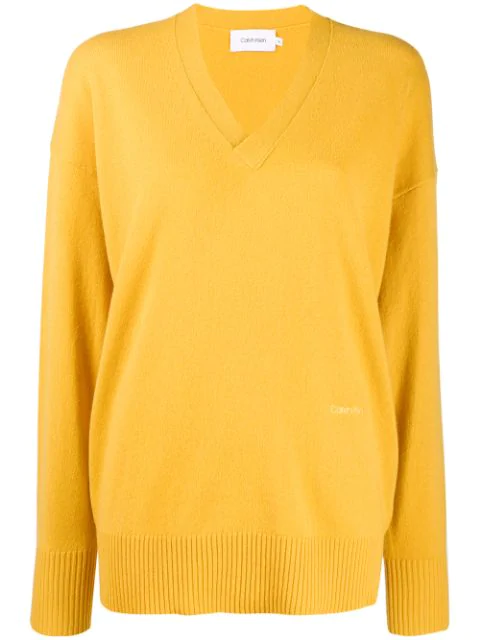 calvin klein yellow jumper