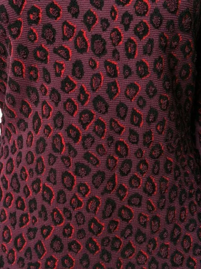 GIVENCHY LEOPARD PRINT DRESS - 红色