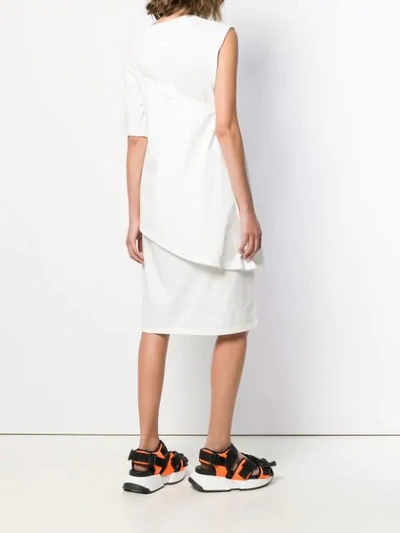 Shop Mm6 Maison Margiela Layered T-shirt Dress In White