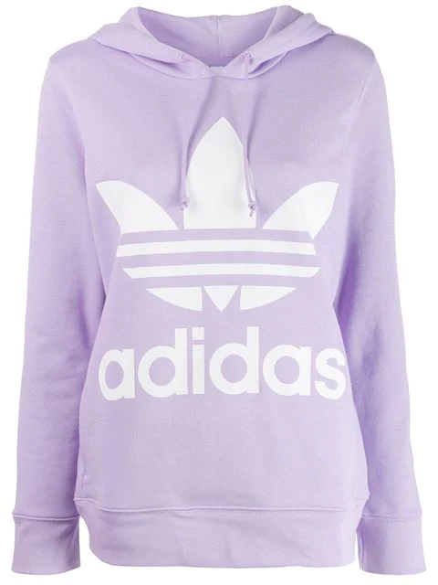 adidas trefoil hoodie purple