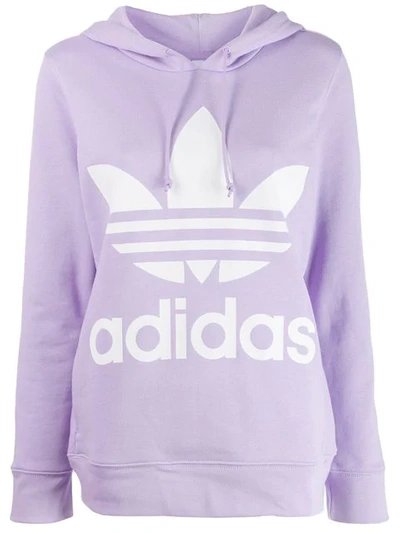 Shop Adidas Originals Adidas Trefoil Hoodie - Purple