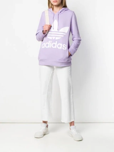 Shop Adidas Originals Adidas Trefoil Hoodie - Purple