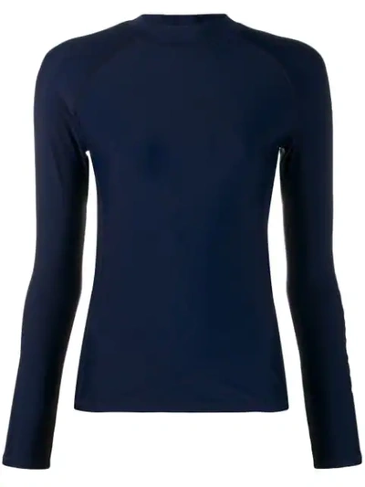 Shop Perfect Moment Stretch Rash Vest In Blue