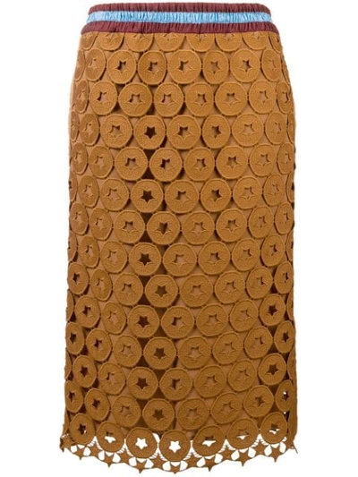 Shop N°21 Elasticated Waist Skirt In Brown