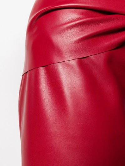 Shop Joseph Renne Leather Skirt In Red