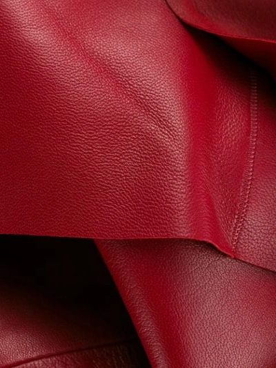 Shop Joseph Renne Leather Skirt In Red