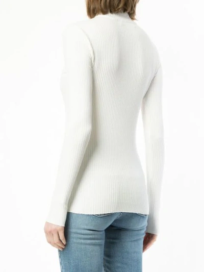 Shop Nobody Denim Luxe Ribbed Sweater - White