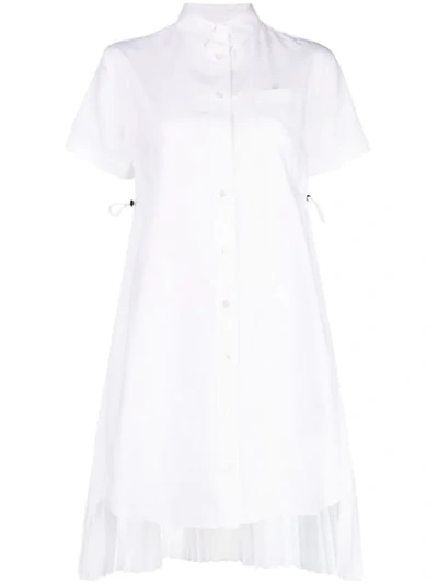Shop Sacai Shortsleeved Shirt Dress - White