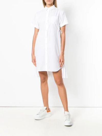 Shop Sacai Shortsleeved Shirt Dress - White