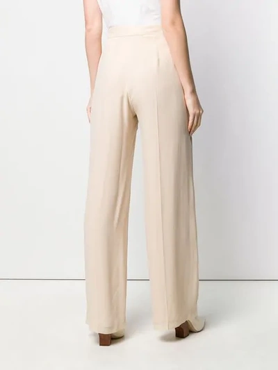 Shop Max Mara Nuble Wide-leg Trousers In Neutrals