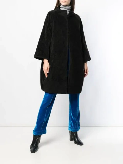 Shop Gianluca Capannolo Monica Reversible Coat In Black