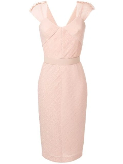 Shop Max Mara Ananas Dress In Neutrals