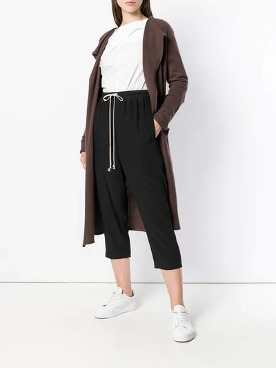 Shop Rick Owens Trapeze Cardigan In Brown