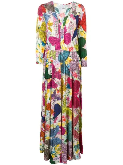 Shop Ultràchic Butterfly Print Maxi Dress In Pink