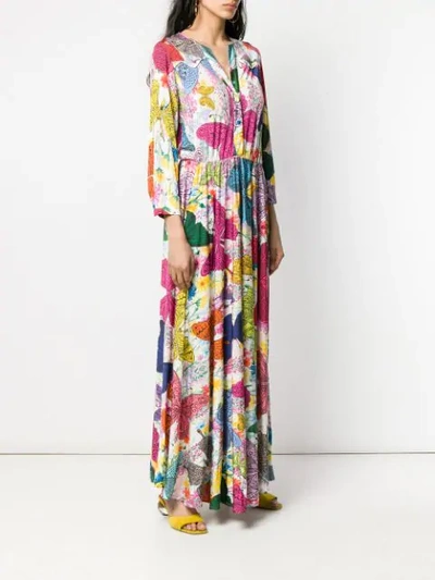 Shop Ultràchic Butterfly Print Maxi Dress In Pink