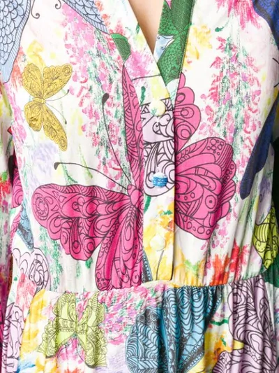 Shop Ultràchic Butterfly Print Maxi Dress In Pink