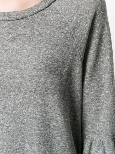 Shop Current Elliott Flared Loose Sweater In Grey