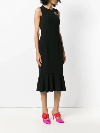 Shop Dolce & Gabbana Fitted Classic Sleeveless Dress In Black