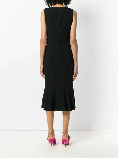 Shop Dolce & Gabbana Fitted Classic Sleeveless Dress In Black