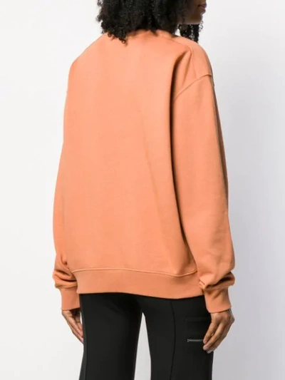 Shop Chloé Logo Print Sweatshirt In Brown