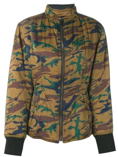 Pre-owned Jean Paul Gaultier Vintage Camouflage Padded Jacket In Green