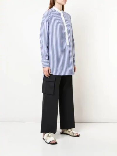 ALEX MILL STRIPED SHIRT - 蓝色