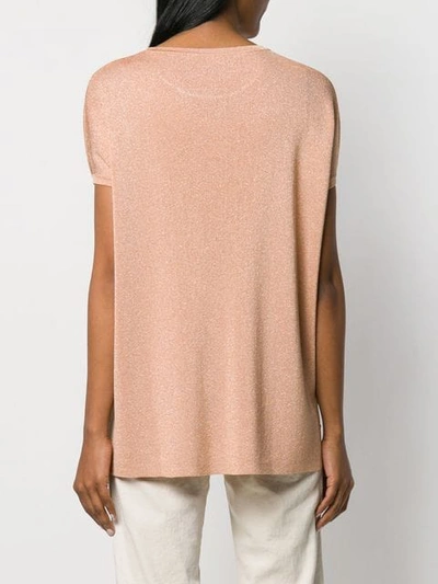 Shop Roberto Collina Short-sleeve Sweater Top In Orange
