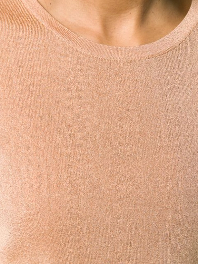 Shop Roberto Collina Short-sleeve Sweater Top In Orange