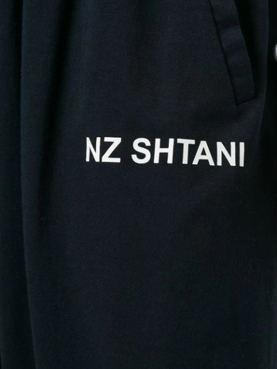 Shop Natasha Zinko Drawstring Track Trousers In Blue