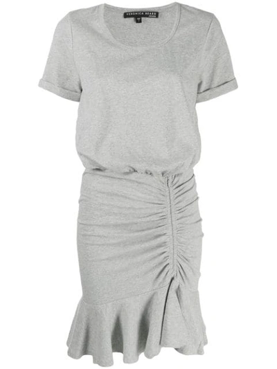 Shop Veronica Beard Short Ruched Dress - Grey