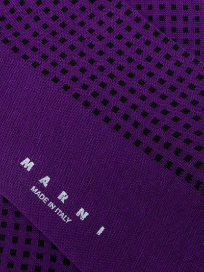 Shop Marni Square Pattern Socks - Purple