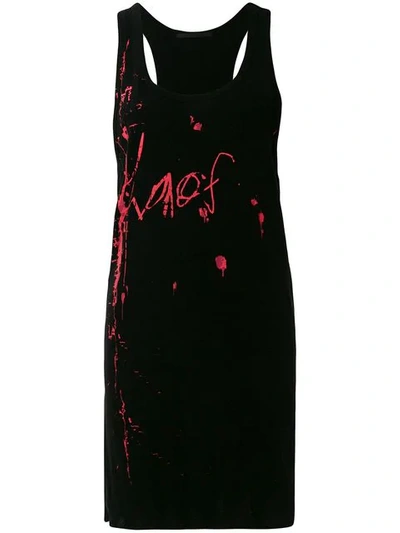 Shop Haider Ackermann Printed Oversized Tank Top In Black