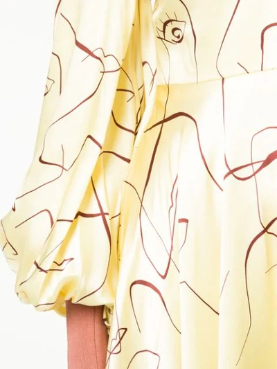 ROKSANDA HERONA ABSTRACT PRINT DRESS - 黄色