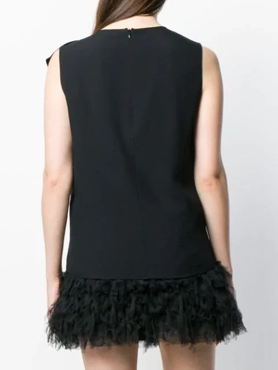 Shop Red Valentino Red(v) Sleeveless Blouse In Black