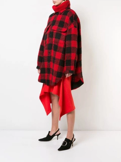 Shop Monse Oversized Shirt Jacket In Red