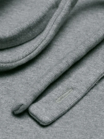 Shop Mm6 Maison Margiela Belted Sweater Coat In Grey
